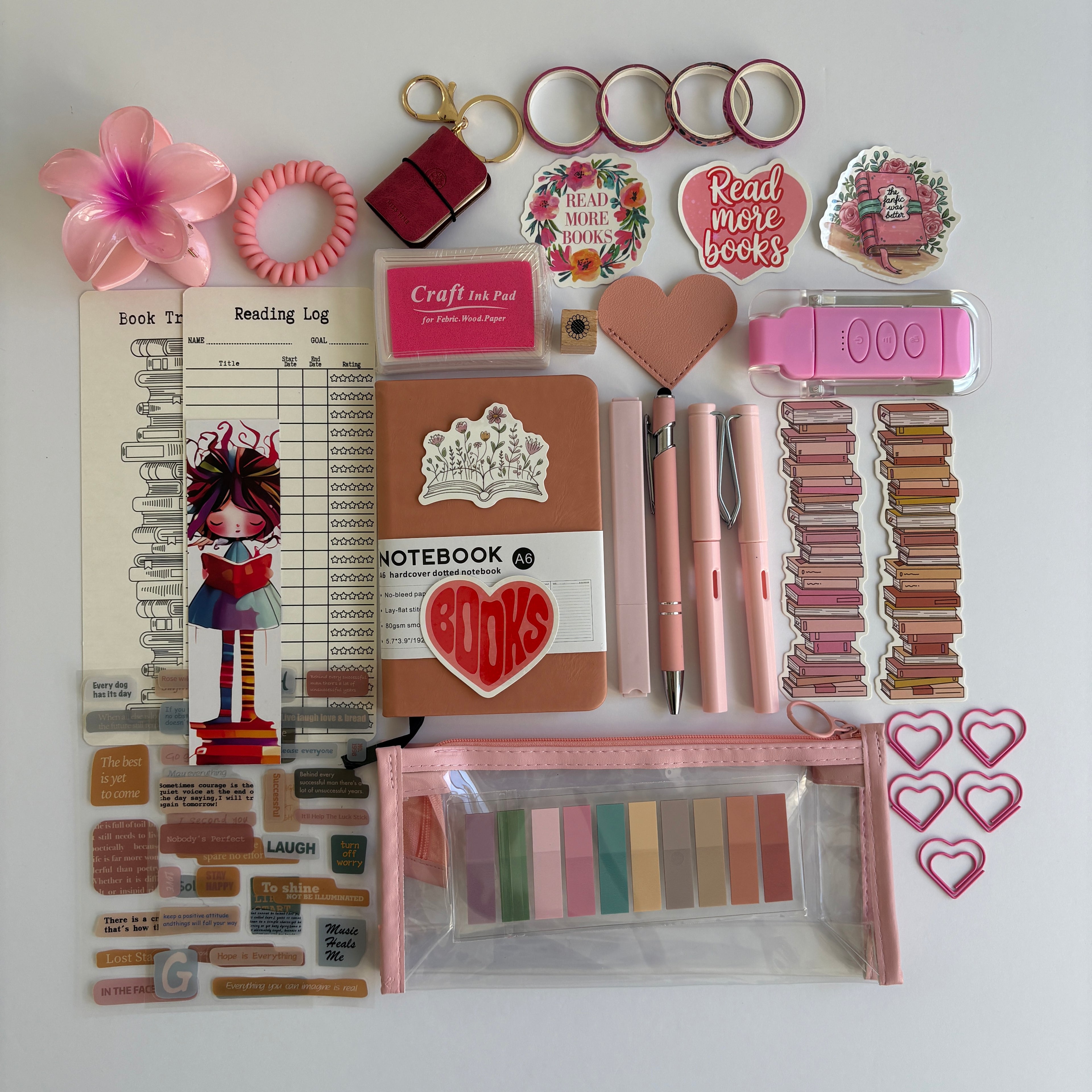 2. Pink Aesthetic Stationery Bundle